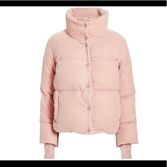 SOLD - SAM. Velvet Pink Puffer Jacket - Picture 4 of 6